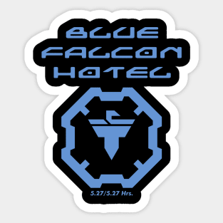 Blue Falcon Hotel Sticker